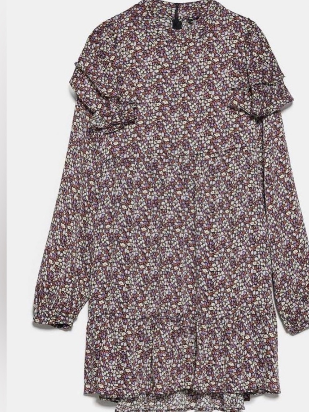 EUC Zara Floral Ruffle Midi Dress